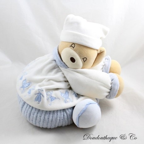 KALOO Bär Teddyspielzeug Kinder Blau Weiß Schlafende Magnetische Hände 30 cm KALOO Bär Teddyspielzeug Kinder Blau Weiß Schlafende Magnetische Hände 30 cm