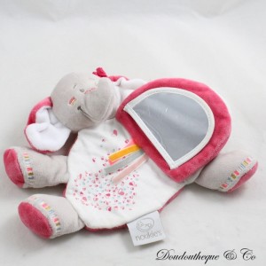 Anna Elefant Aktivitätsdecke NOUKIE'S Anna und Pili Buch Rosa Beige Stoff 19 cm