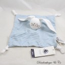 Flache Hasendecke PETIT BATEAU gestreift blau weiß 4 geknotete Ecken Stoffe 22 cm