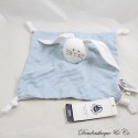 Flache Hasendecke PETIT BATEAU gestreift blau weiß 4 geknotete Ecken Stoffe 22 cm