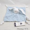 Flache Hasendecke PETIT BATEAU gestreift blau weiß 4 geknotete Ecken Stoffe 22 cm