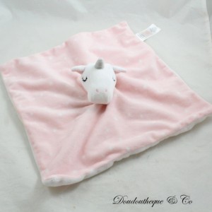 PRIMARK Rosa Bianco Stelle Baby Comforter Unicorno Coperta Piatta
