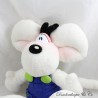 Peluche souris DIDDL Depesche salopette bleue Super Soft 27 cm