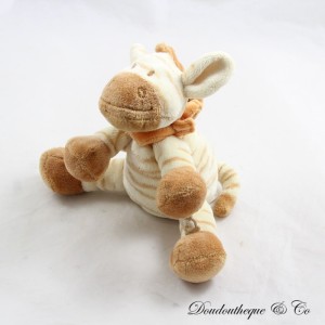 NOUKIE'S Zimbo peluche zebrato e bandana Milia arancione 14 cm