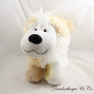 PLANET PLUCH Hund Plüsch beige weiß lange Haare