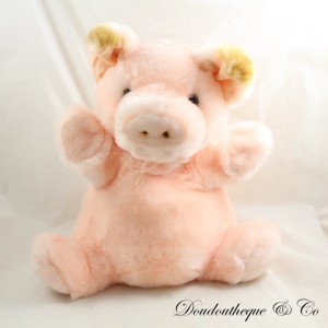 Rosa langhaarige Schweinepuppe Plüsch