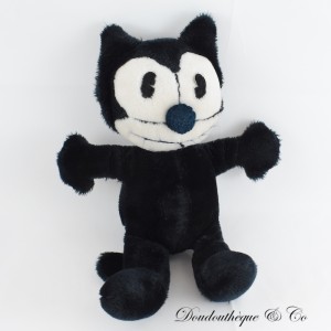 Jahrgang 1982 Felix der Kater Plüsch schwarz und weiß 37 cm