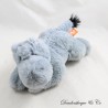 Nilpferd Plüschtier WILD REPUBLIC blaugrau gestickte Augen 25 cm