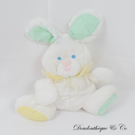 FISHER PRICE Puffalump Bunny Plüsch Weiß Fallschirm Canvas Glocke 25 cm FISHER PRICE Puffalump Bunny Plüsch Weiß Fallschirm Canvas Glocke 25 cm