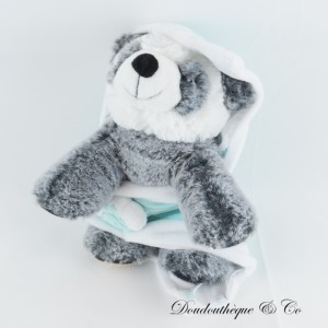 Panda Plüschtier ZOOPARC BEAUVAL Decke weiß und schwarz Zoo 26 cm