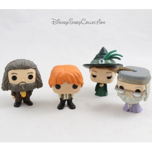 4er Set Harry Potter FUNKO MINIS McGonagall, Dumbledore, Hagrid und Ron Figuren 5 cm