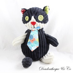 Charlos Katzenplüschtier LES DEGLINGOS schwarz beige