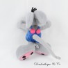 Peluche souris DIDDL Depesche salopette souris grise 30 cm