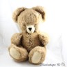 Braunes Vintage Teddybär Plüschtier mit roter Zunge 48 cm