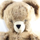 Braunes Vintage Teddybär Plüschtier mit roter Zunge 48 cm