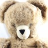 Braunes Vintage Teddybär Plüschtier mit roter Zunge 48 cm