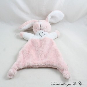 Flaches Kaninchen Kuscheltier THE CHAISE LONGUE rosa weiß Dreieck Herz 30 cm