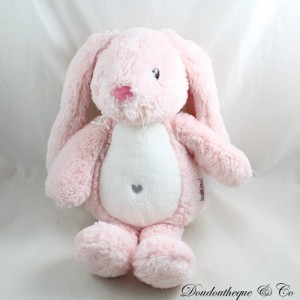 Prinzessin Mimi Hase Plüsch DEPESCHE Rosa Bauch Weiß Herz Grau 37 cm