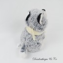 Husky CMP grau und weiß melierter Plüschschschal bestickt TERMIGNON 14 cm