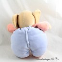 Vintage Elefant Teddybär Orange Blau 27 cm