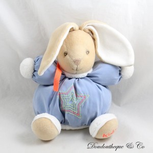 KALOO Winter Folies Hase Plüsch Blau Neon Stern Orange Band 20 cm