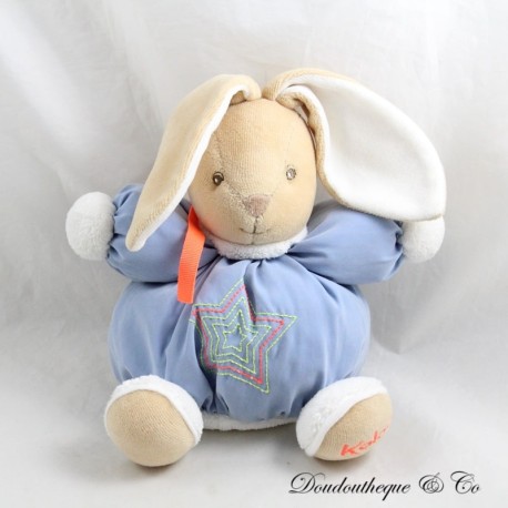 KALOO Winter Folies Rabbit Plush Blue Neon Star Orange Ribbon 20 cm KALOO Winter Folies Rabbit Plush Blue Neon Star Orange Ribbon 20 cm
