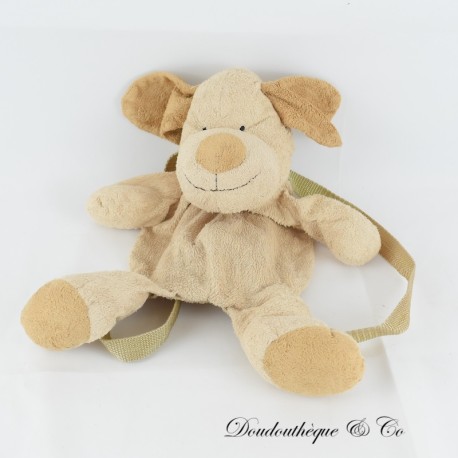 NICOTOY Hundeplüschrucksack beige braun 32 cm NICOTOY Hundeplüschrucksack beige braun 32 cm