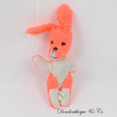 Vintage Orange und Weiß Teddybär Hase oder Hund Plüsch 30 cm Vintage Orange und Weiß Teddybär Hase oder Hund Plüsch 30 cm
