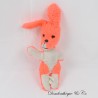 Vintage Orange und Weiß Teddybär Hase oder Hund Plüsch 30 cm