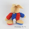 IKEA Musical Bunny Plüschtier Dehnbares Akkordeon Rot und Blau 23 cm