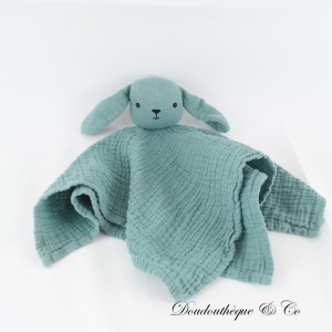 BOUT'CHOU Kaninchen-Pucktuch (Monoprix) grün quadratisch 35 cm