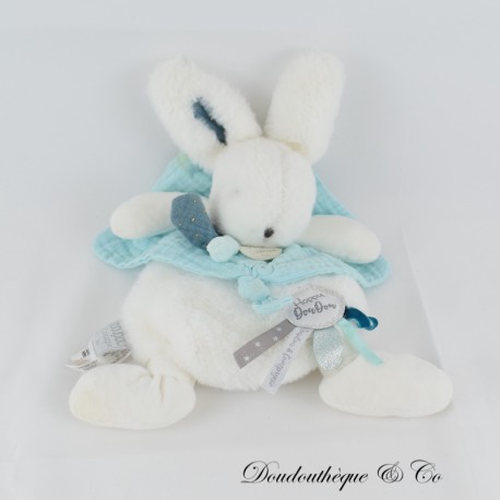 Flaches Kaninchen Kuscheltier DOUDOU ET COMPAGNIE blau Happy Pop DC 3745 30 cm