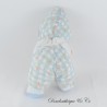Puppenlumpenkopf Silikon blaue Augen Vintage Blumenstoffe 35 cm