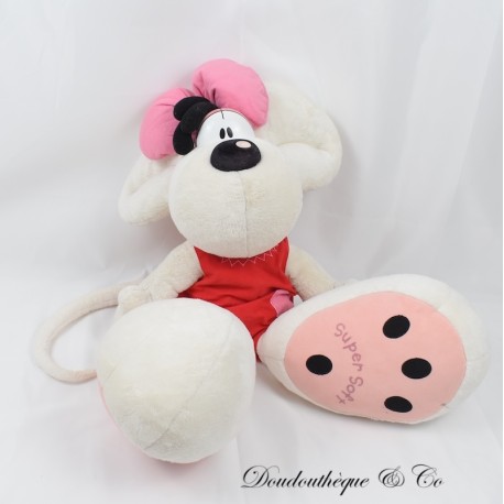 Grande peluche XXL souris Diddlina DESPESCHE Diddl robe rouge coeur Super Soft 75 cm Grande peluche XXL souris Diddlina DESPESCHE Diddl robe rouge coeur Super Soft 75 cm
