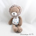 Gaston Bär Plüsch KALOO Les filoo Esquimau Brauntanne Tanne Teddybär Filou 27 cm