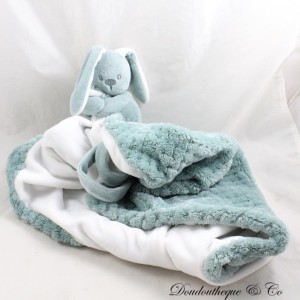 NATTOU Lapidou Coperta Coniglio Verde Mare e Bianco 40 cm