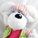 Maus Plüsch DIDDL Depesche Mütze und Jeansshorts Weste grün maus weiß 32 cm