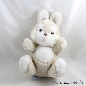Vintage weiß beige Teddybär Teddybär Plüschzunge gezogen Kunststoffaugen 26 cm