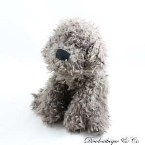 Pudel Hund Plüsch APRICOT LAMM grau schwarz lockiges Haar 22 cm