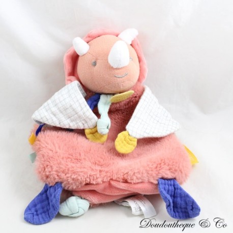 Flaches Kuscheltier Lou triceratops DOUDOU ET COMPAGNIE Les Calinosaures pink 25 cm Flaches Kuscheltier Lou triceratops DOUDOU ET COMPAGNIE Les Calinosaures pink 25 cm