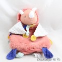 Flaches Kuscheltier Lou triceratops DOUDOU ET COMPAGNIE Les Calinosaures pink 25 cm