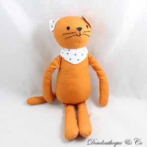 Fuchs Plüsch BOUT'CHOU Monoprix orange Bandana Sterne Katzenstoff 29 cm