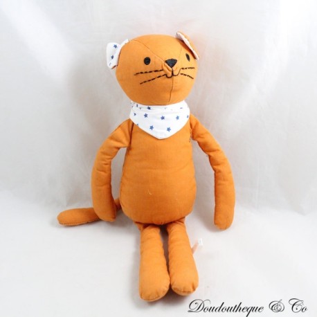 Fuchs Plüsch BOUT'CHOU Monoprix orange Bandana Sterne Katzenstoff 29 cm Fuchs Plüsch BOUT'CHOU Monoprix orange Bandana Sterne Katzenstoff 29 cm