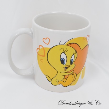 Warner Bros. Looney Tunes Tweety Tasse und ein Keramikherz 10 cm Warner Bros. Looney Tunes Tweety Tasse und ein Keramikherz 10 cm
