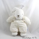 Vintage Teddybär Stoffkaninchen Weiß Blau Vichy-Karo 32 cm