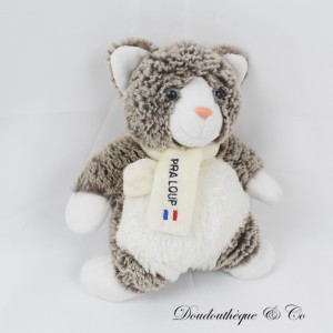 CMP Katze Plüsch Weiß Souvenir Plüsch Schal "PRALOUP" 25 cm