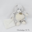 Bär Einstecktuch Kuscheltier BABY NAT' Les Flocons gris BN664 21 cm