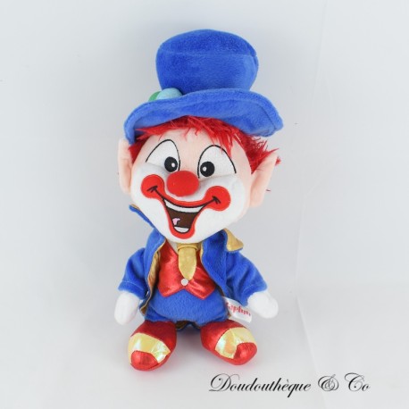 CAPFUN Camping Clapou Clown Plüschkleidung blau gold Krawatte 30 cm CAPFUN Camping Clapou Clown Plüschkleidung blau gold Krawatte 30 cm