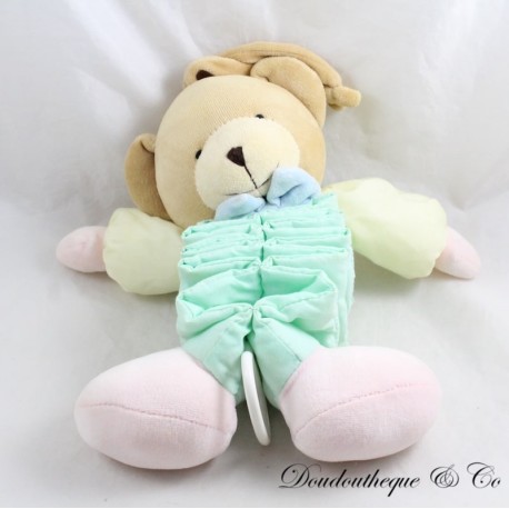Peluche musicale ours LUCKSON vert jaune Peluche musicale ours LUCKSON vert jaune