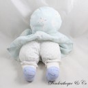 Ausgestopfte Puppe Rag Blau Herz Blumen